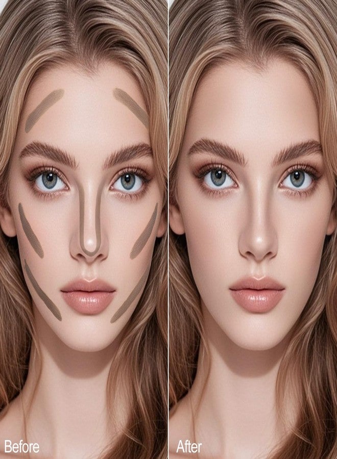 إريندي قلم تحديد الوجه إريندي ذو اللون البارد للبشرة الفاتحة، قلم مكياج كريمي رمادي بني بسعة كبيرة، برونزر مطفي ناعم قابل للمزج، مقاوم للماء ويدوم طويلاً لتحديد شكل الوجه والأنف - Image 4